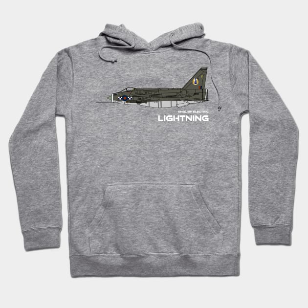 English Electric Lightning (19 Sqd RAF) Hoodie by BearCaveDesigns